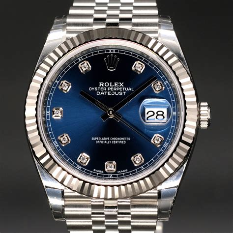 blue and black dial rolex|Rolex 41mm datejust blue dial.